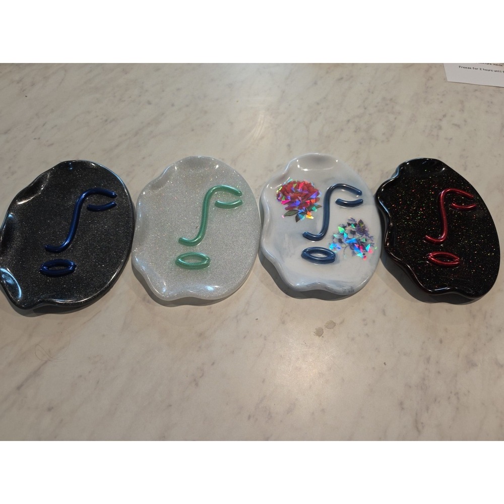 Handmade Resin Trinket Tray With Girl Face. Price Is For One Tray